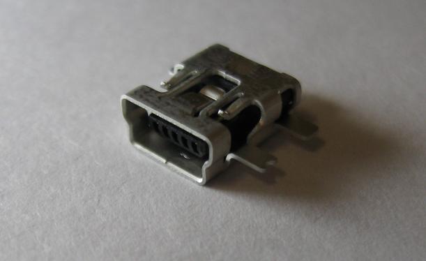 Разъем mini USB 5pin полпосадки