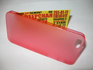 Чехол защитная крышка для IPhone 5/ 5S/ SE ультратонкая красная