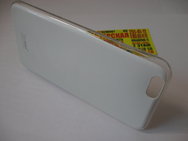 Чехол защитная крышка для IPhone 6 Plus/ 6S Plus силиконовая с кожаной накладкой "Boostar" белый