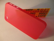 Чехол защитная крышка для IPhone 4/ 4S ультратонкая + защитная пленка красный