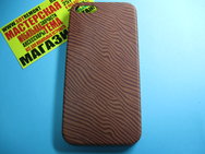 Чехол защитная крышка для IPhone 5/ 5S/ SE "Wave Case" темно-коричневый