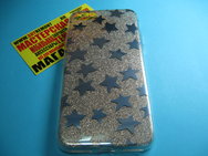 Чехол защитная крышка для IPhone 7/ 8/ SE (2020) силиконовая "Glitter stars" золотистый