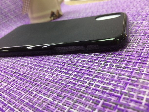 Защитная крышка для IPhone X силиконовая матовая черная