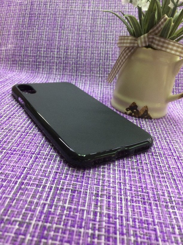 Защитная крышка для IPhone X силиконовая матовая черная