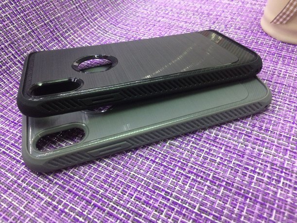 Чехол защитная крышка для IPhone X/ XS силиконовая "Sledge Case" серый