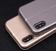 Чехол раскладной для IPhone X горизонтальный поворот на 360" золотистый