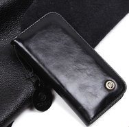 Чехол раскладной универсальный 4,7" "JDK" портмоне натуральная кожа черный