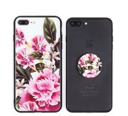 Чехол защитная крышка для IPhone 7 Plus/ 8 Plus TPU с попсокетом "Гвоздика"