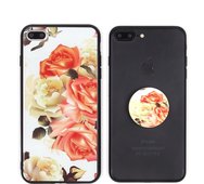 Чехол защитная крышка для IPhone 7 Plus/ 8 Plus TPU с попсокетом "Желтая роза"