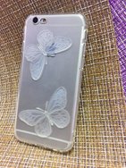 Чехол защитная крышка для IPhone 7/ 8/ SE (2020) силиконовая SC040 бабочки белый