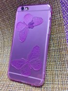 Чехол защитная крышка для IPhone 7/ 8/ SE (2020) силиконовая SC040 бабочки пурпурный