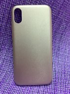 Чехол защитная крышка для IPhone X/ XS экокожа золотистый