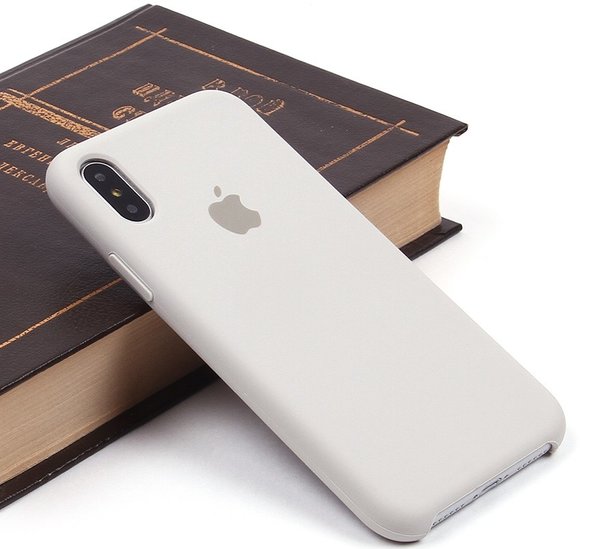 Чехол защитная крышка для IPhone X/ XS силиконовая "Silicone Case" темно-синий