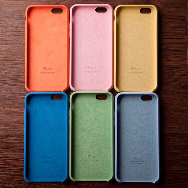 Чехол защитная крышка для IPhone 6/ 6S силиконовая "Silicone Case" желтый