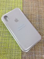 Чехол защитная крышка для IPhone XR силиконовая "Silicone Case" серый