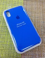 Чехол защитная крышка для IPhone XR силиконовая "Silicone Case" синий