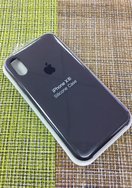 Чехол защитная крышка для IPhone XR силиконовая "Silicone Case" темно-серый