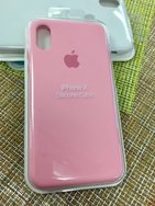 Чехол защитная крышка для IPhone X/ XS силиконовая "Silicone Case" светло-розовый