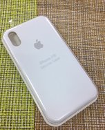 Чехол защитная крышка для IPhone XS Max силиконовая "Silicone Case" белый