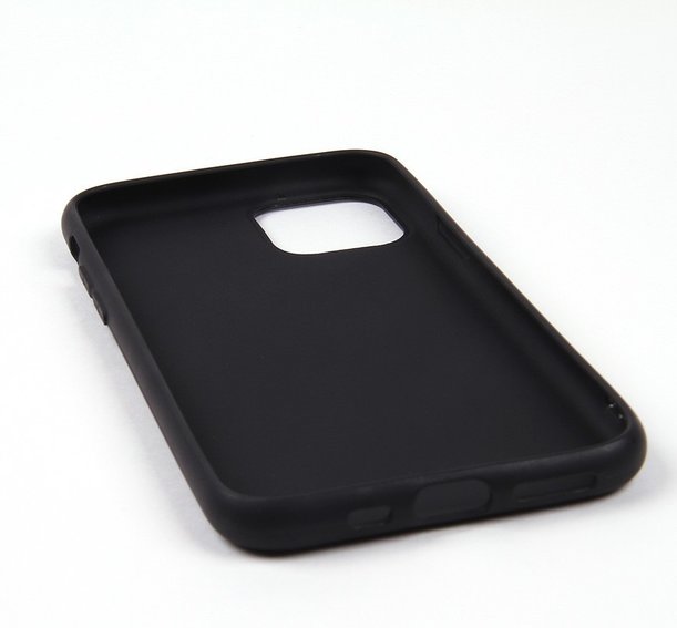 Чехол защитная крышка для IPhone 11 Pro Max силиконовая матовая черный
