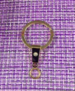 Кольцо для ключей со стразой 30x45 мм золотистый 310-220g
