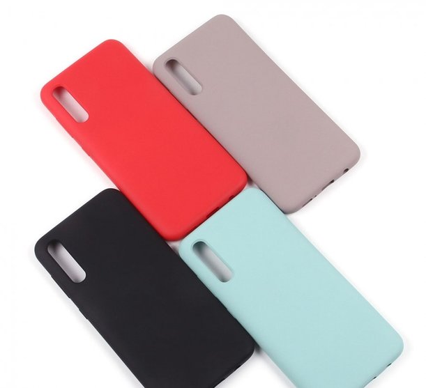 Чехол защитная крышка для Samsung A505F/ A307F Galaxy A50/ Galaxy A30S силиконовая "Silicone Cover" красный