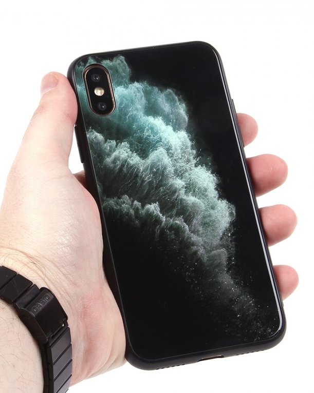 Чехол защитная крышка для IPhone X/ XS оргстекло "Splash" №011521 красный