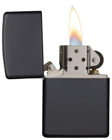 Зажигалка бензиновая Zippo Plain Black Matte 218