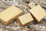 Зажигалка бензиновая Zippo Vintage Brushed Brass матовый золотистый