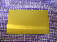 Шильд-табличка 86x54x0,2мм металлическая, визитная карточка, золотистый, 99568