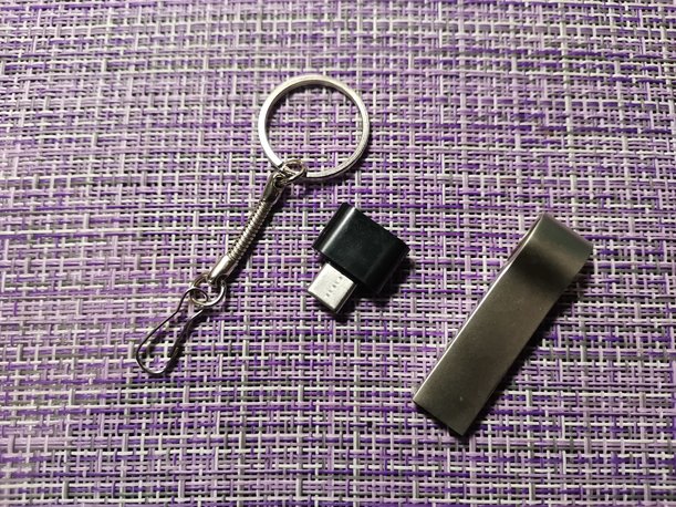 Карта памяти USB2.0 Flash 64Gb металлическая с овальным отверстием матовая серебристый