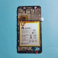 Дисплей для Huawei Honor 5X в рамке с АКБ + тачскрин черный 100%